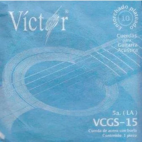 5ta Cuerda de Acero para Guitarra Acústica 15 Víctor