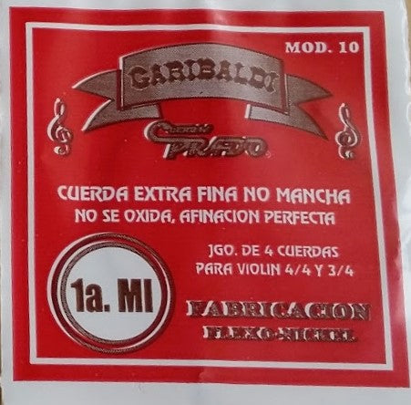 1ra Cuerda para Violín PRA-10-1A Garibaldi