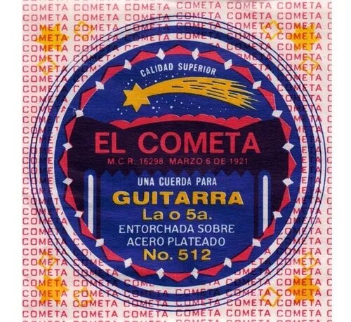 5ta Cuerda de Acero para Guitarra Acústica 512 El Cometa