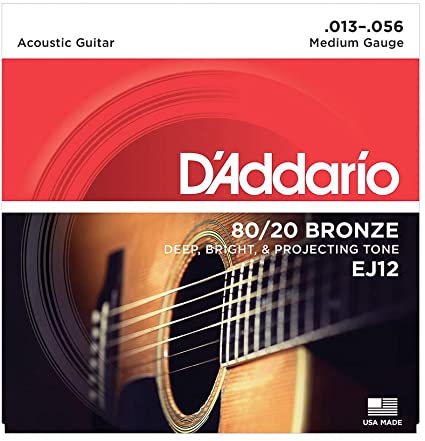 Encordadura para Guitarra Acústica EJ-12 D'Addario
