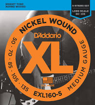 Encordadura para Bajo 5 cuerdas EPS160-5 D'Addario