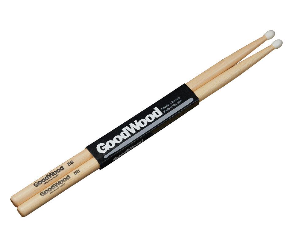 Baquetas 5B con Punta de Nylon GW5BN GoodWood