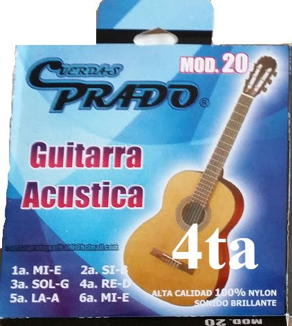 4ta Cuerda Nylon para Guitarra Acústica PRA-20-4A Prado