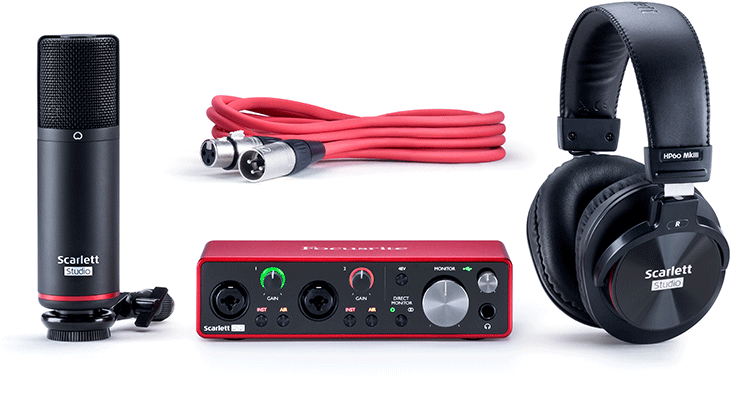 Paquete de Grabación SCARLETT 2I2 STUDIO Focusrite