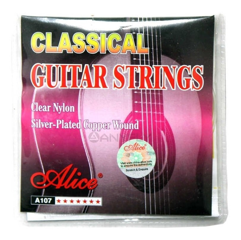 Encordadura de Nylon para Guitarra A107N Alice