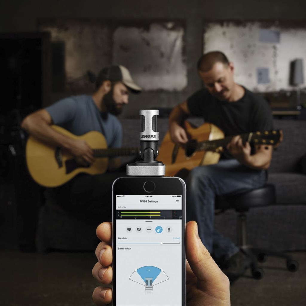 Micrófono Condensador Estéreo Digital MV88/A Shure