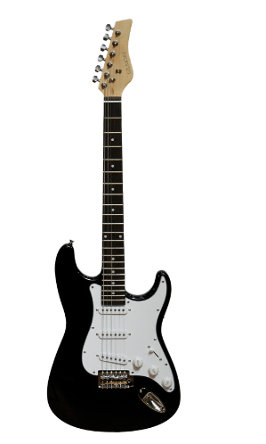 Guitarra Eléctrica Negra Stratocaster GLGR012 Gilmore