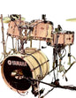 Batería Acústica Profesional Recording Custom Yamaha (Incluye Juego de Platillos PST5 Paiste)