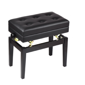 Banca Negra para Piano Ajustable SLBC002 Silvertone