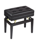Banca Negra para Piano Ajustable SLBC002 Silvertone
