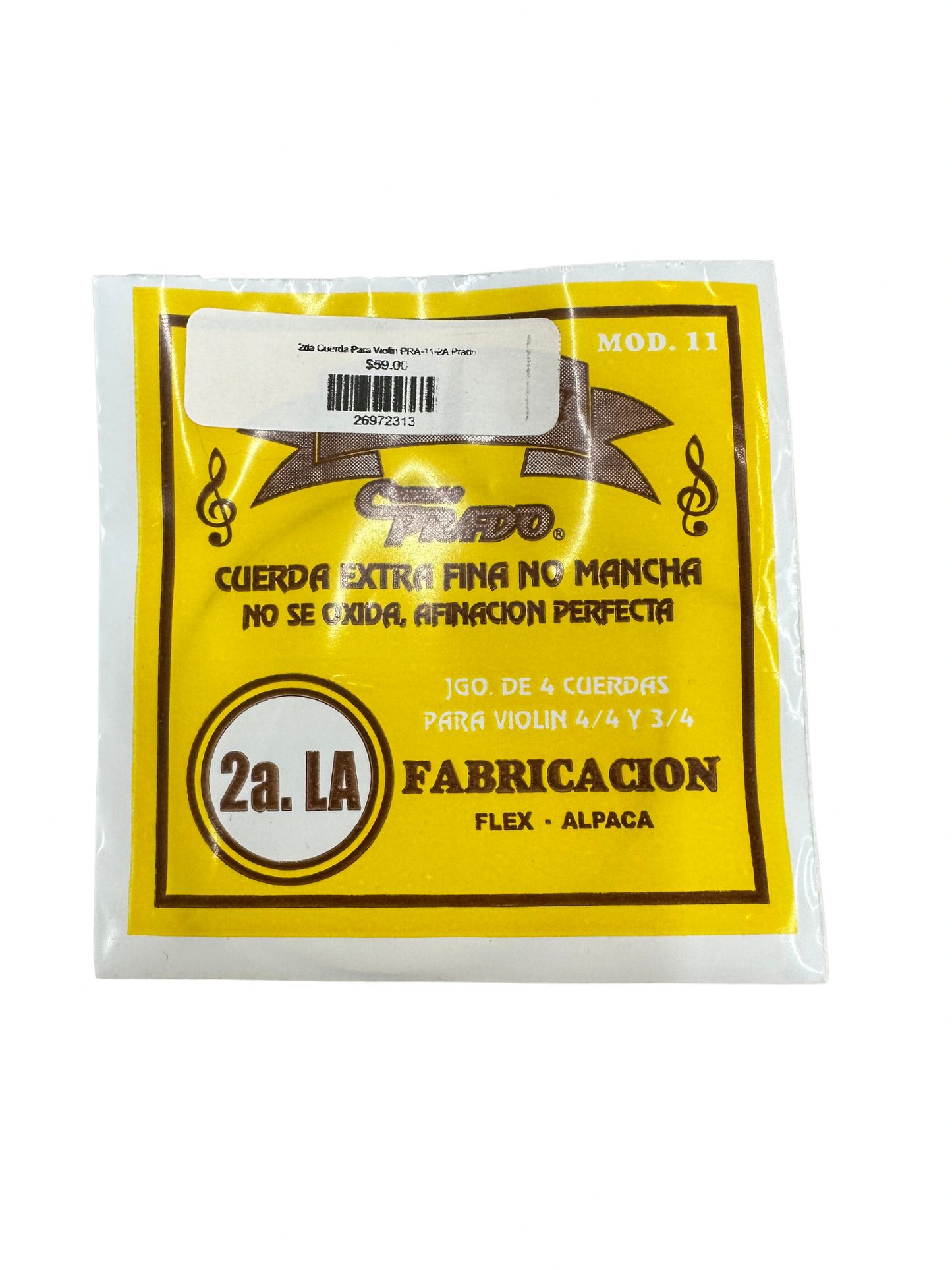 2da Cuerda Para Violín PRA-11-2A Prado