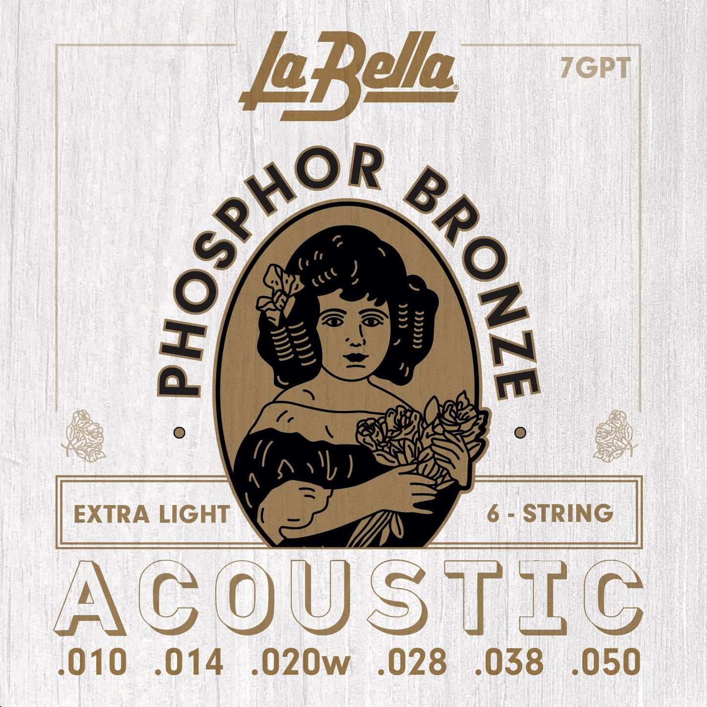 Encordadura para Guitarra de Bronce 7GPT La Bella
