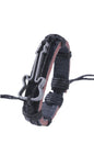 Pulsera Guitarra de Cuero Negra Sax Musical Creations