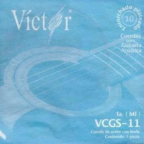 1ra Cuerda Acero para Guitarra Acústica 11 Victor