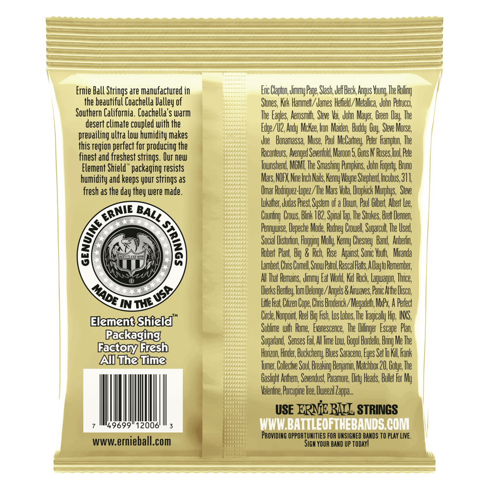 Encordadura de Bronce para Guitarra Earthwood 2006 Ernie Ball