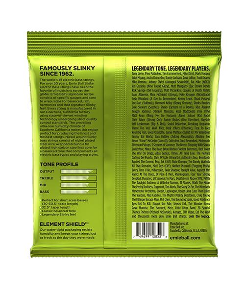 Encordadura para Bajo "Short Scale Regular Slinky" 2852 Ernie ball