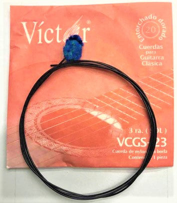 3ra Cuerda Nylon para Guitarra Acústica 23 Victor