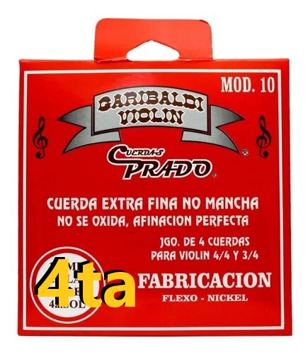 4ta Cuerda para Violín PRA-10-4A Garibaldi