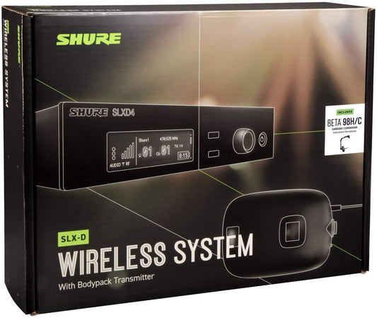 Sistema Inalámbrico con Transmisor Bodypack para Instrumento SLXD14/98H Shure