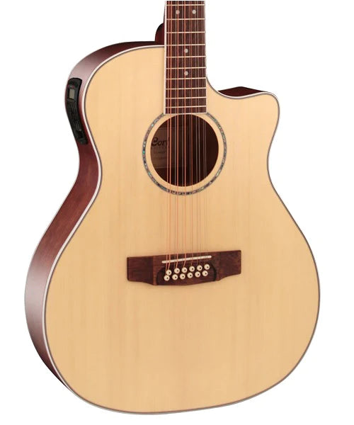 Guitarra Docerola Electroacústica 12 Cuerdas GA-MEDX-12 OP Cort