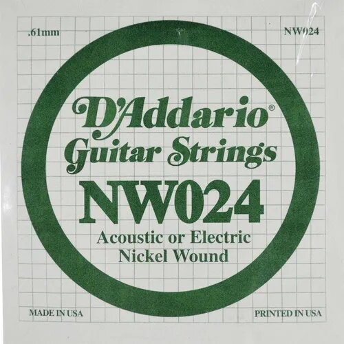 4ta Cuerda para Guitarra Eléctrica NW024 D'Addario