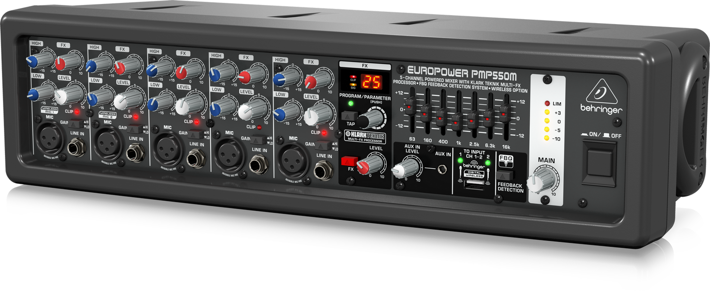 Mezcladora Amplificada PMP550M Behringer