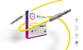 Cable Auxiliar de Audio AUX-FAB5-YLW Ijoy