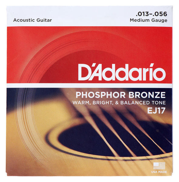 Encordadura de Bronce para Guitarra EJ-17 D'Addario