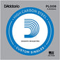 1ra Cuerda para Guitarra Eléctrica PL-008 D'Addario