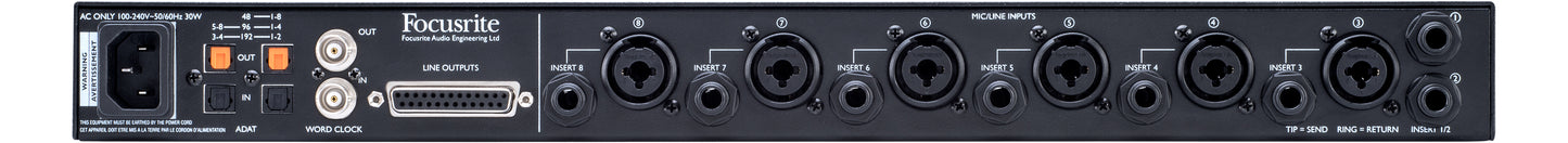Preamplificador Clarett Octopre MOCL0005ULJP Focusrite