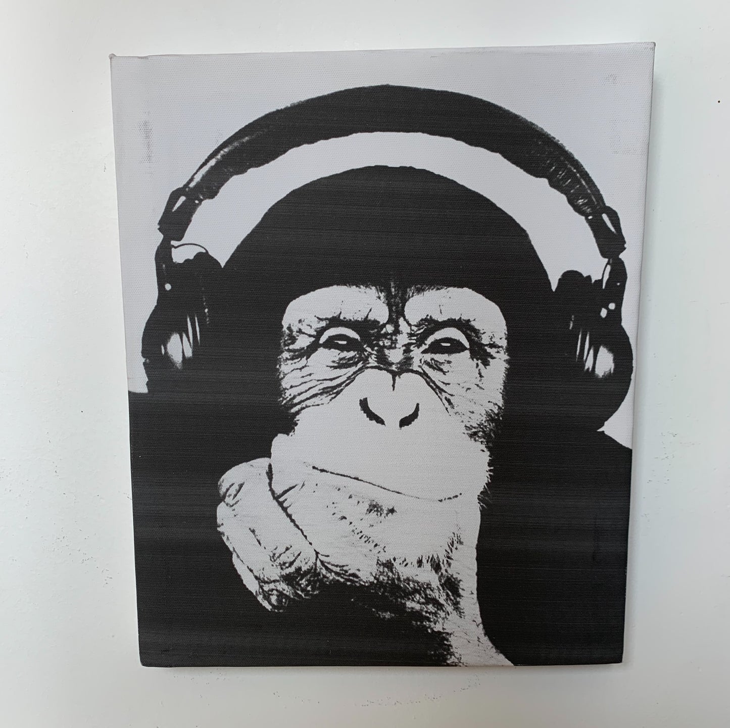 Canvas Chimpancé con Audífonos THINK Sax Musical Creations