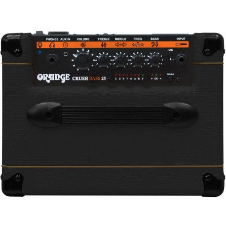 Combo para Bajo Eléctrico 25W CRUSHBASS25 BK Orange