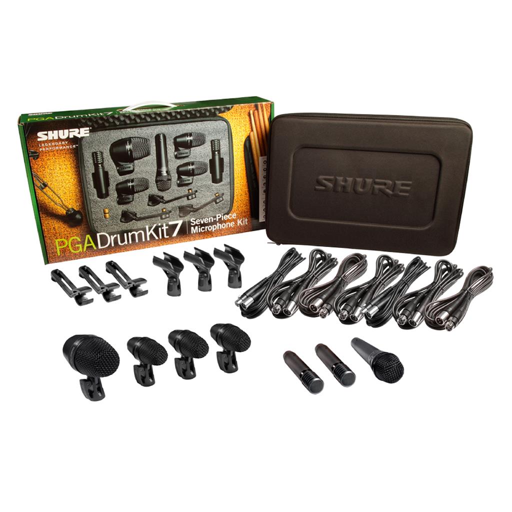Juego de Micrófonos para Batería de 7 Piezas  PGADRUMKIT7 Shure