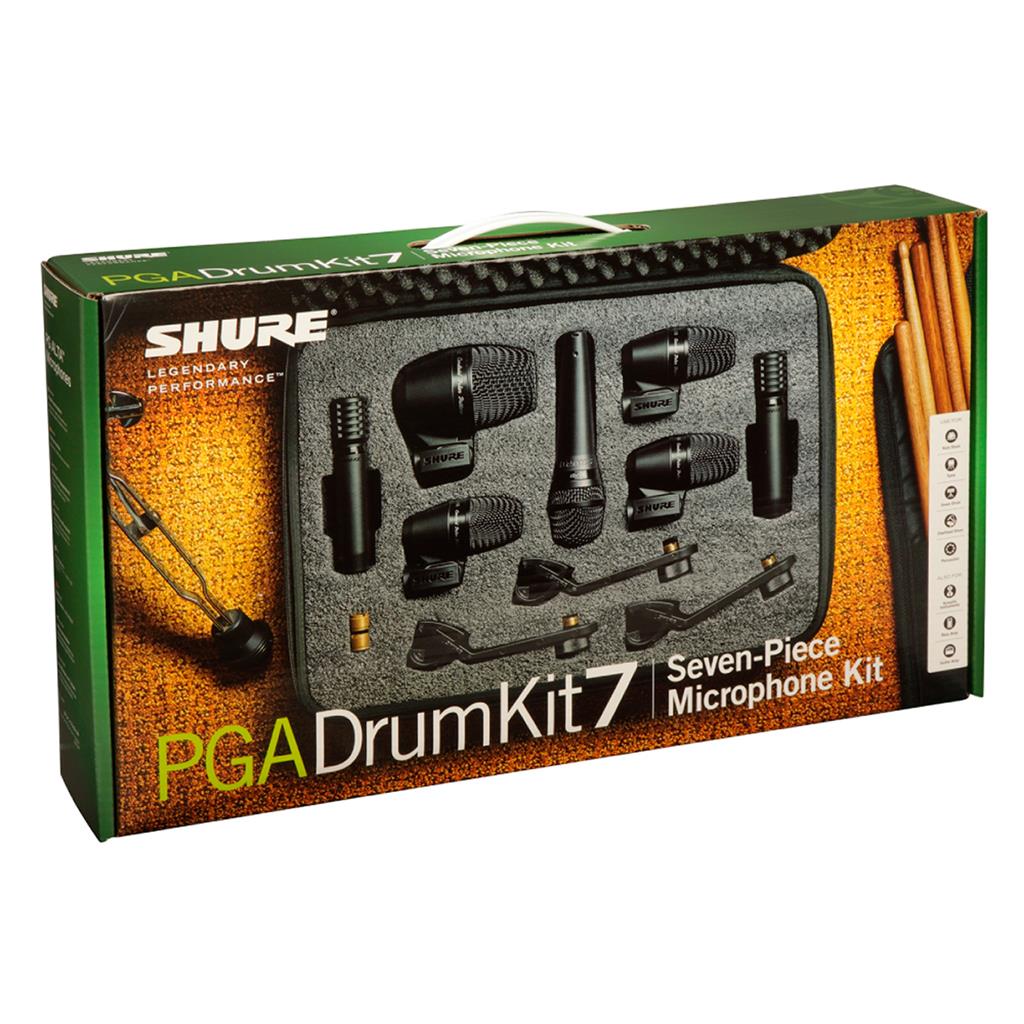 Juego de Micrófonos para Batería de 7 Piezas  PGADRUMKIT7 Shure