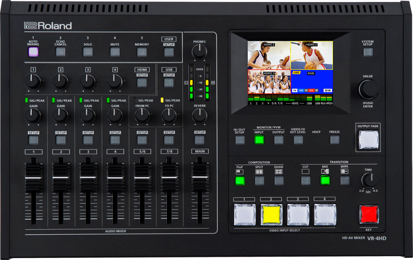 Mezcladora de Vídeo y Audio VR-4HD Roland