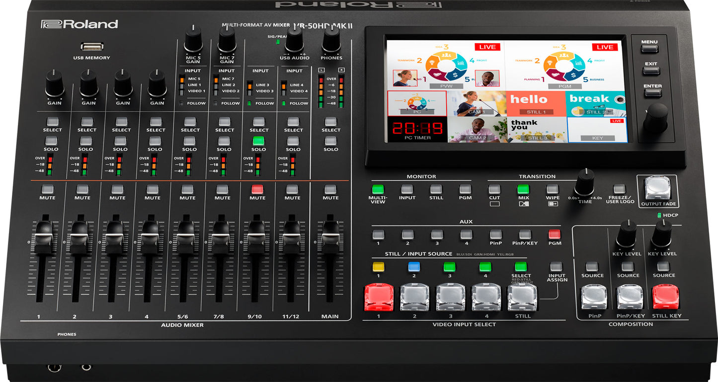 Mezclador AV Multiformato para Transmisión VR-50HDMKII Roland