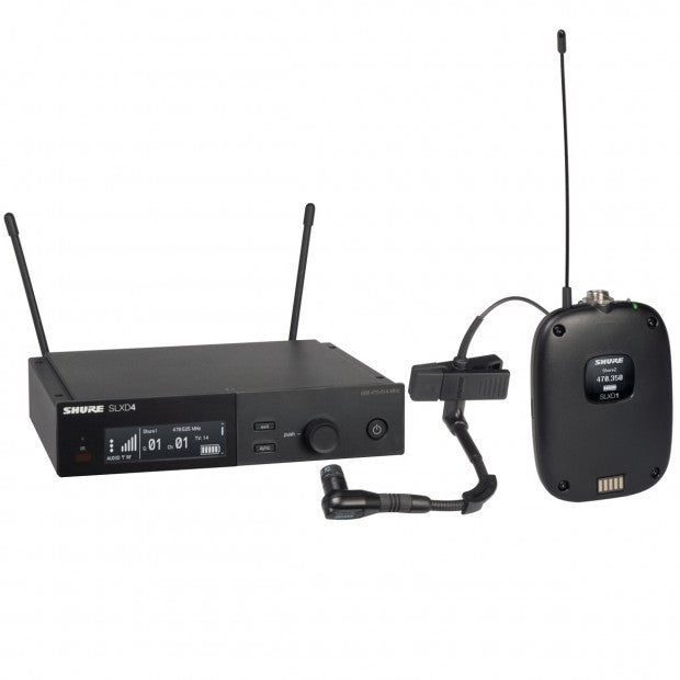 Sistema Inalámbrico con Transmisor Bodypack para Instrumento SLXD14/98H Shure