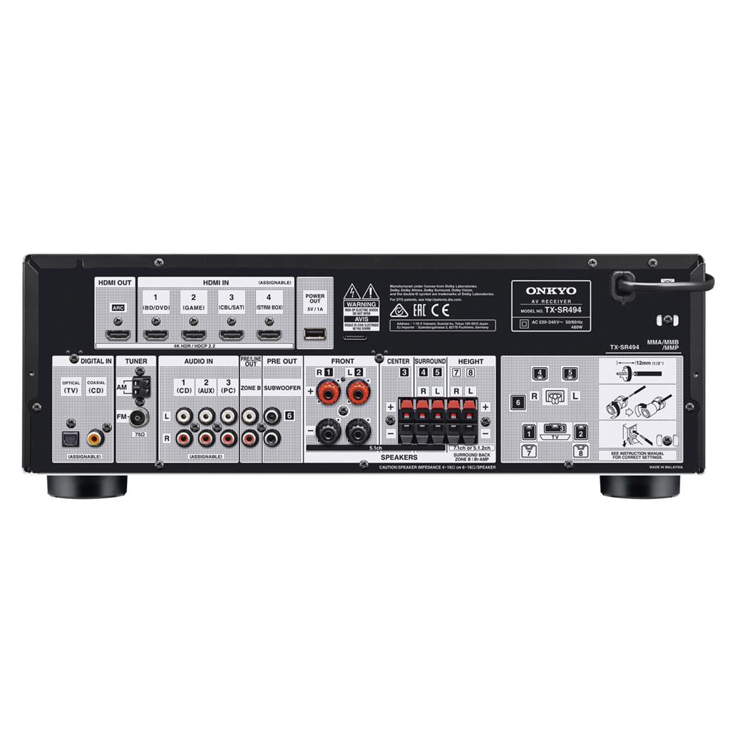 Receptor de Audio y Video TX-SR494(B) Onkyo
